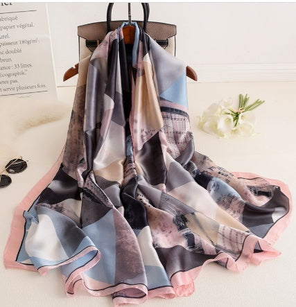 Damen Seidenschal Elegant | Luxuriöses Halstuch Mode Schal