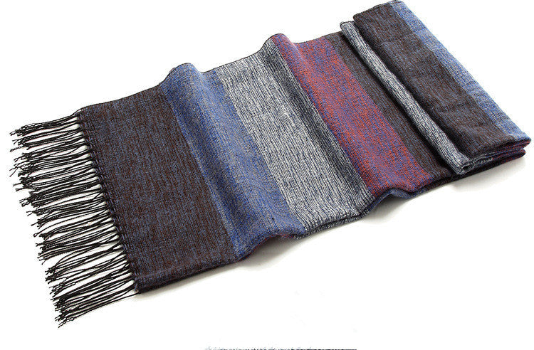 Men's Scarf cashmere-feel soft elegant stitching modern