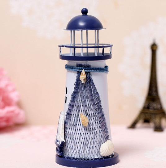 Mediterranean Lighthouse Garden Figurine – Maritime Decor for Home - Garden
