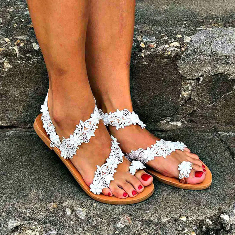 Damen Strass Ballerinas Plus Size | Elegante Flats Blumen Design