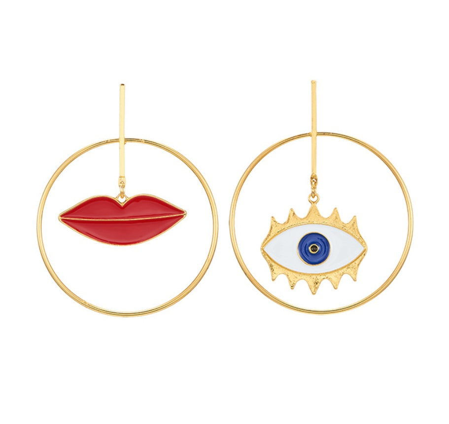 LOVE Statement Earrings - Punk Style Drop Earrings with Modern Design