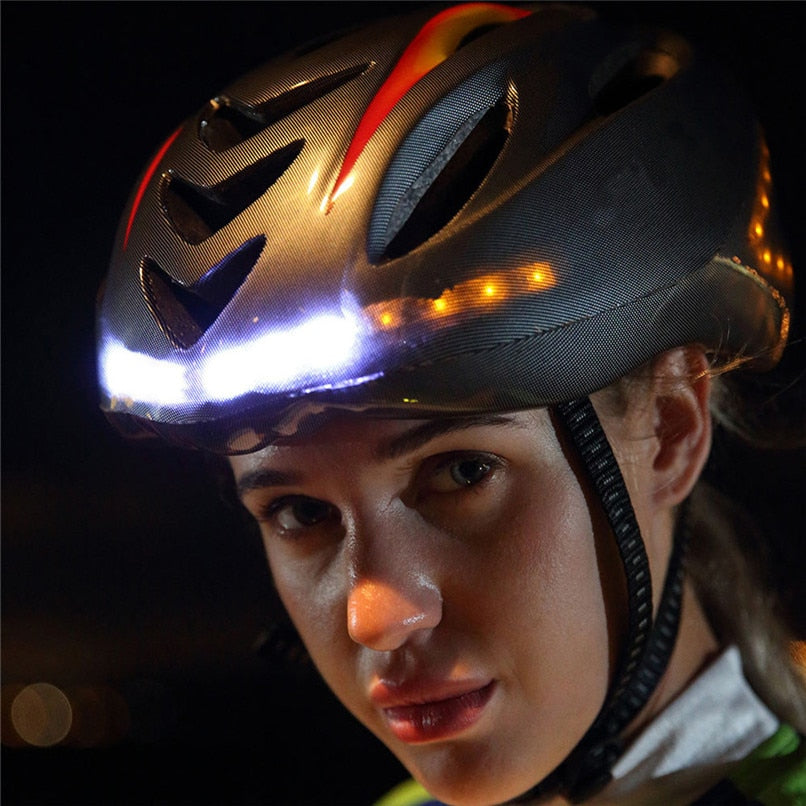 Smart Bicycle Helmet with LED Turn Signal | Smart Helmet USB Safe & Visible