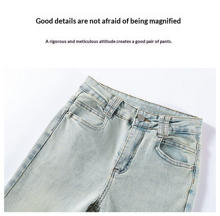 Women's Light Blue Flared Jeans in American Style – Trendy Flared Jeans