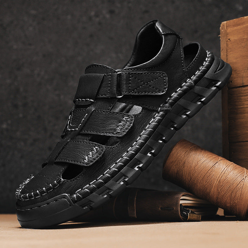Men's Leather Sandals Non-Slip Classic Comfort Summer Shoes