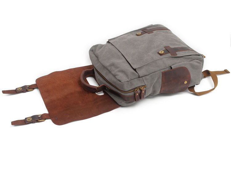 Vintage Canvas Rucksack | Retro Design Robust & Alltagstauglich