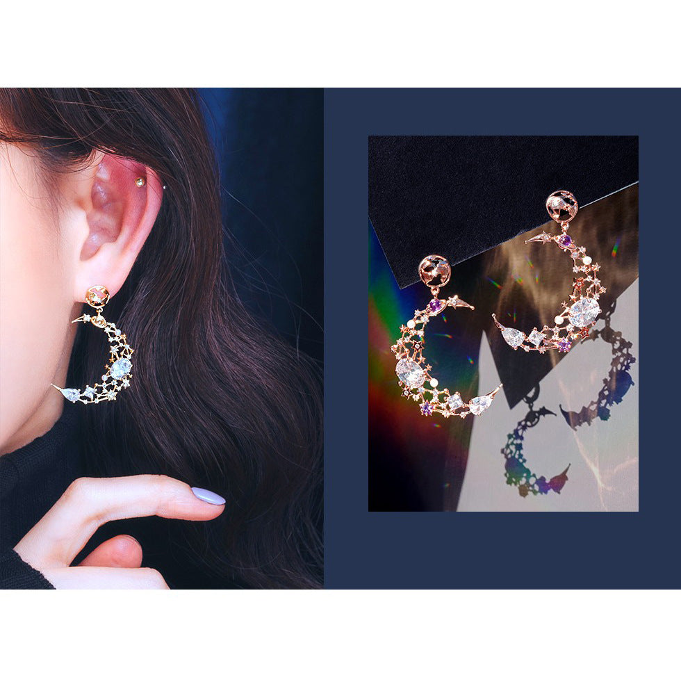 Stern & Mond Ohrringe – Himmlische Elegante Ohrhänger für Damen