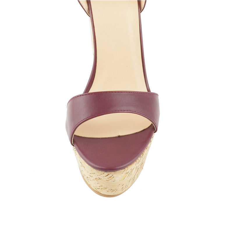 Women's Platform Sandals | Wood-Look Wedge Sandals Summer