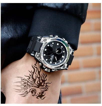 Men's Dual Time Watch Waterproof | Modern Dual Display