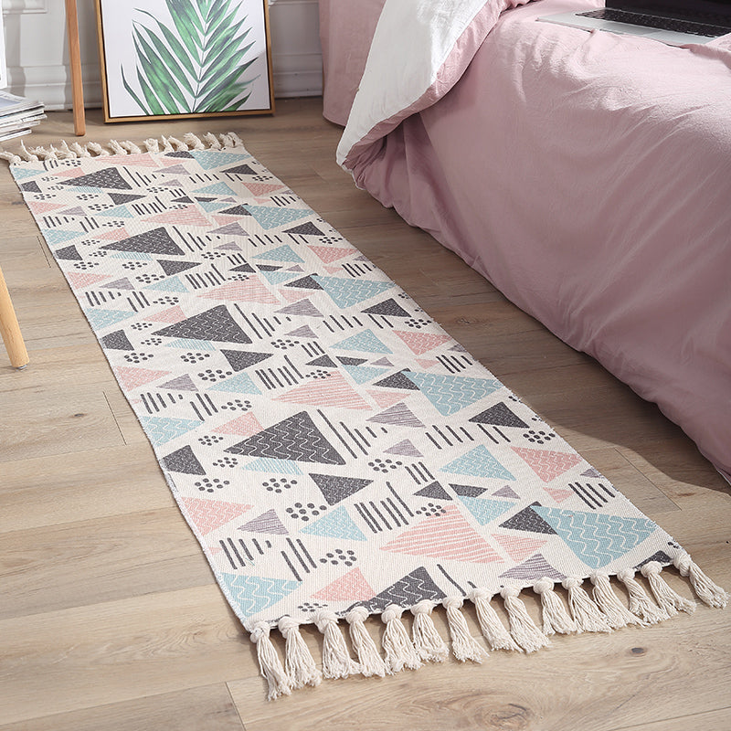 Handgemachte Baumwoll Türmatte rutschfest saugstark | Modern