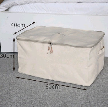 Canvas Storage Box Lid Zipper Clothes Organizer