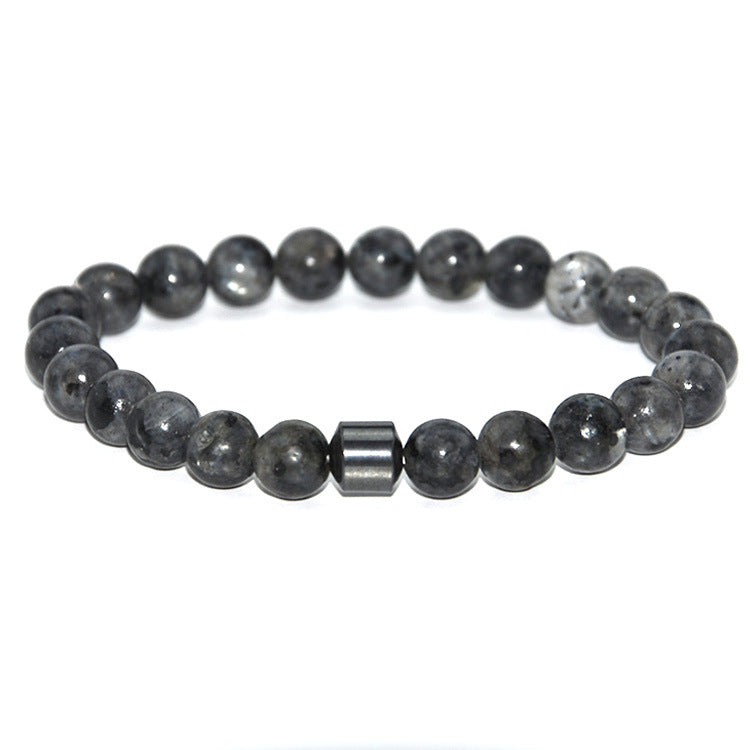Schwarzes Tigeraugen-Perlenarmband
