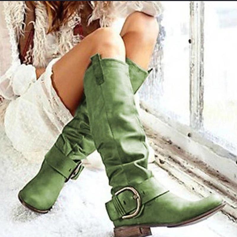 Damen Plus Size Boots | Elegante Stiefeletten mit Blockabsatz