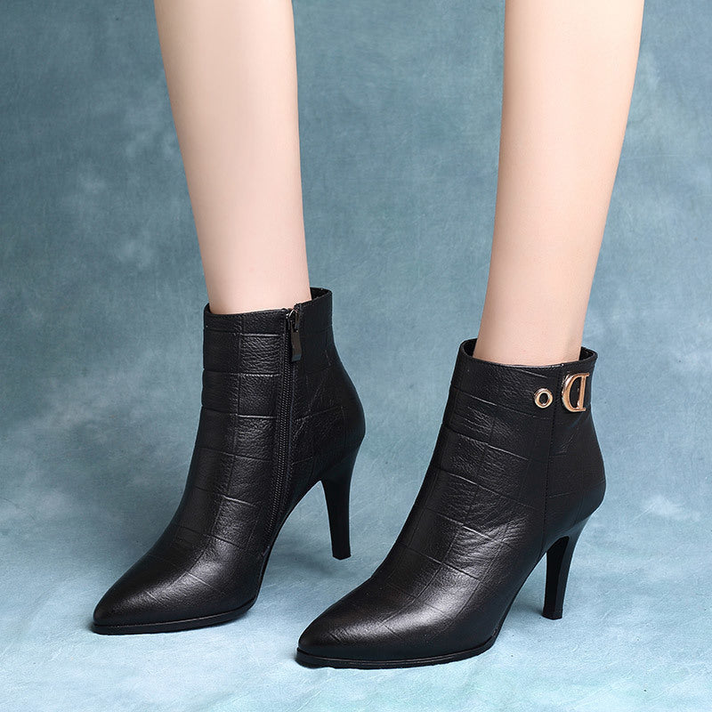 Damen High Heel Stiefeletten | Elegante Herbst Winter Boots