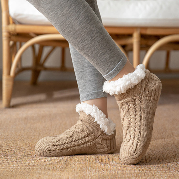 Damen Winter Kuschelsocken – Rutschfeste Plüsch Home Socks Warm