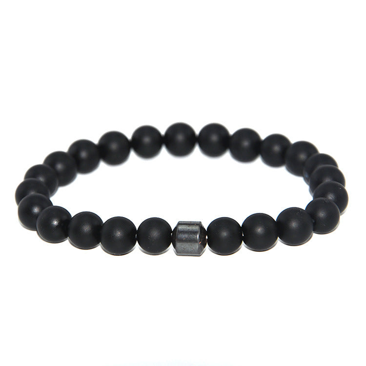 Schwarzes Tigeraugen-Perlenarmband