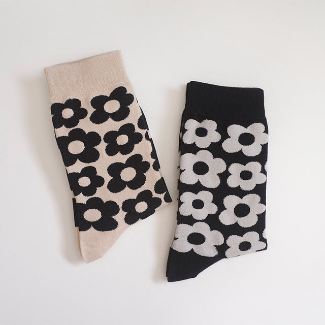 Women's Cotton Socks Floral Cartoon | Cute Trendy Socks