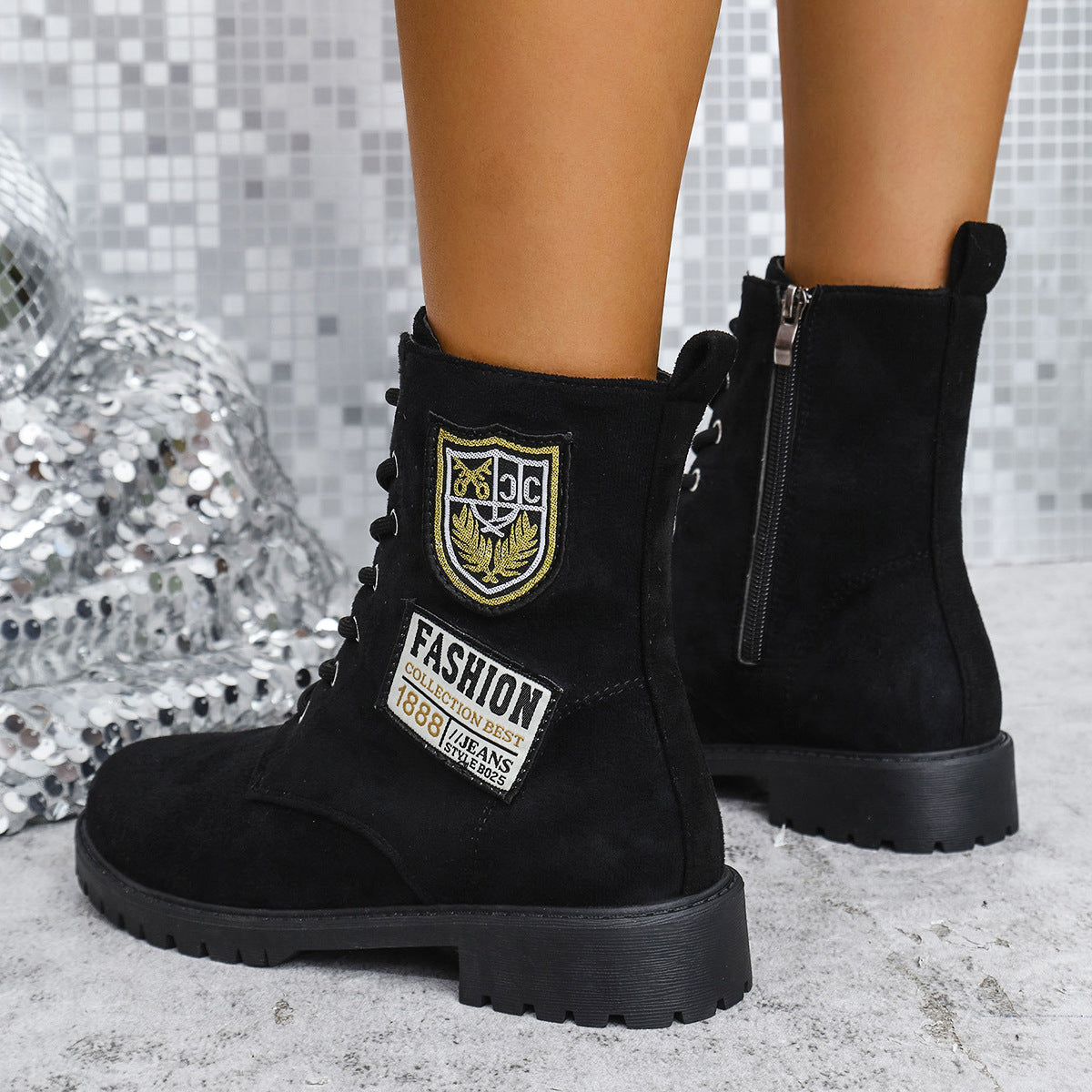 Women's Winter Boots Lacing Block Heel | warm sturdy Shoes