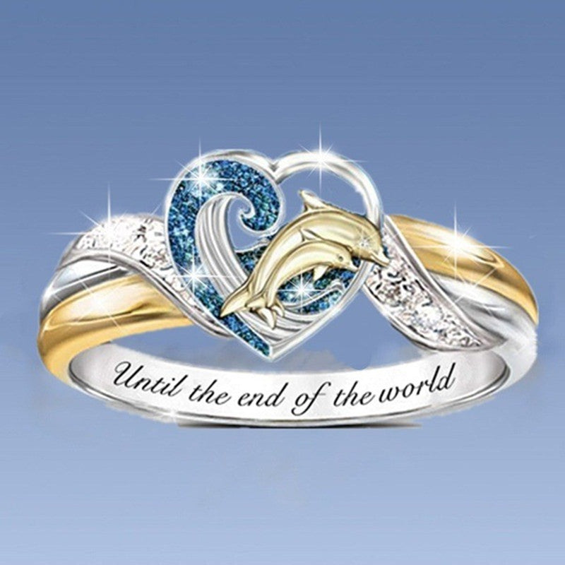 Delfin Saphir Verlobungsring – Eleganter Ozean Inspirierter Damenring