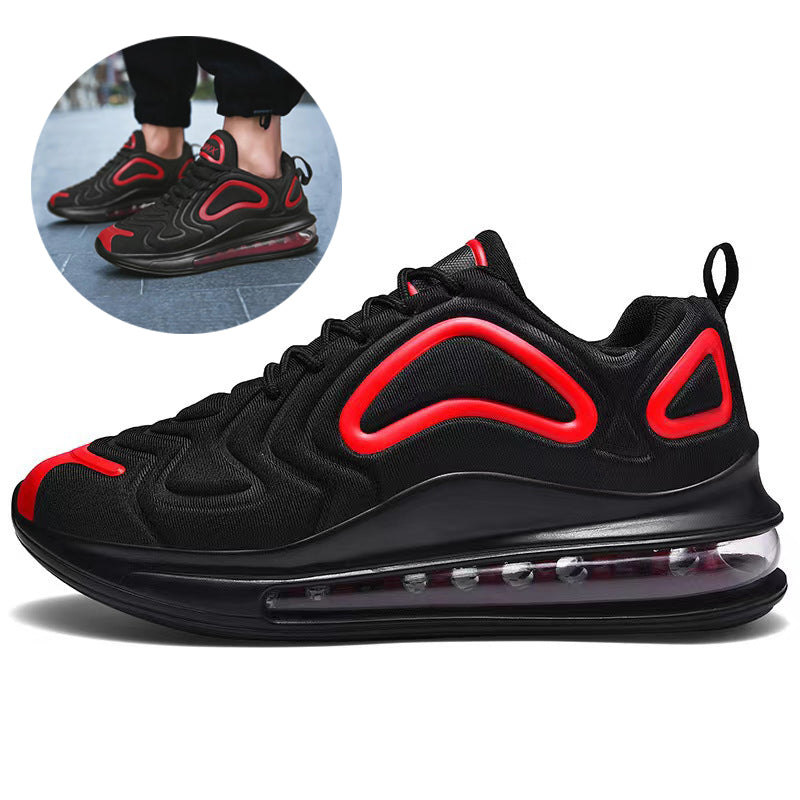 Herren Air Cushion Sneaker Schwarz Atmungsaktiv Sport Schuhe