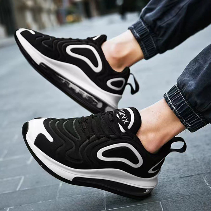 Herren Air Cushion Sneaker Schwarz Atmungsaktiv Sport Schuhe