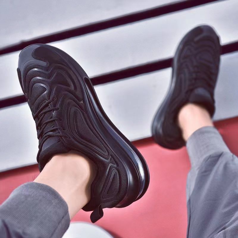 Men's Air Cushion Sneakers Black Breathable Sports Shoes