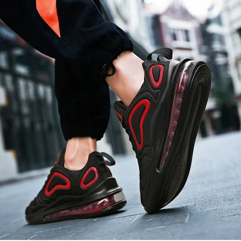 Herren Air Cushion Sneaker Schwarz Atmungsaktiv Sport Schuhe