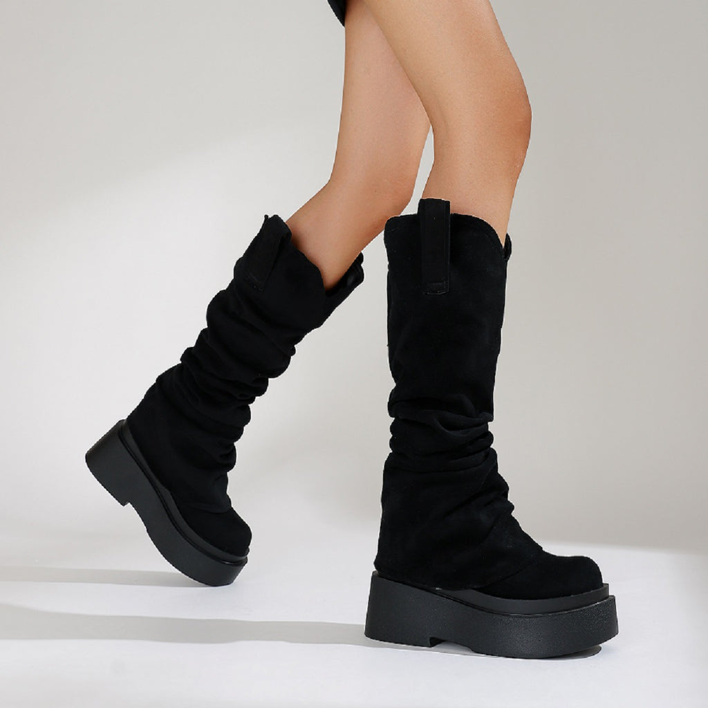 Women's Chunky High Boots – European Trend Boots with a Statement Look