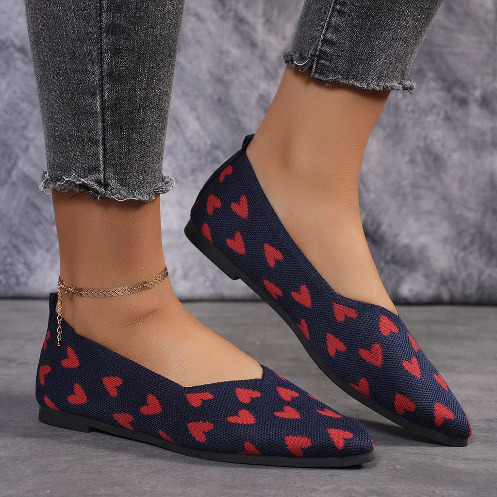 Women's Knitted Slip-On Shoes Lightweight | Comfortable Casual Flats