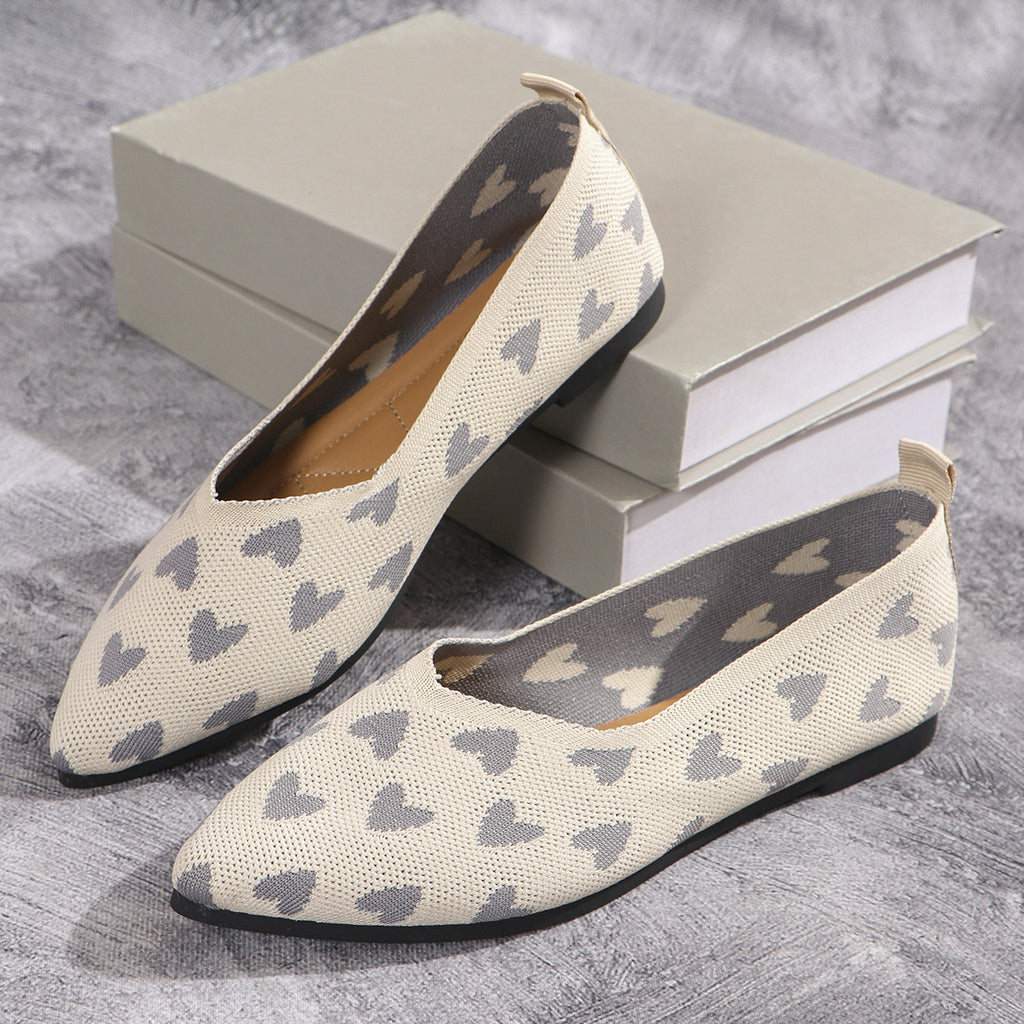 Women's Knitted Slip-On Shoes Lightweight | Comfortable Casual Flats
