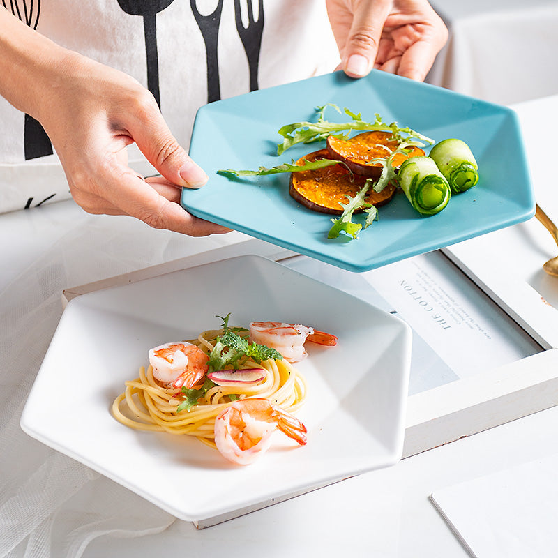 Matte Ceramic Plates Modern | Elegant Dinner Plate Design Kitchen