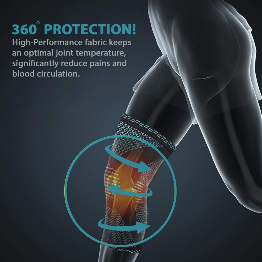 Knitted Sports Knee Pads | Elastic Knee Braces Breathable & Non-Slip