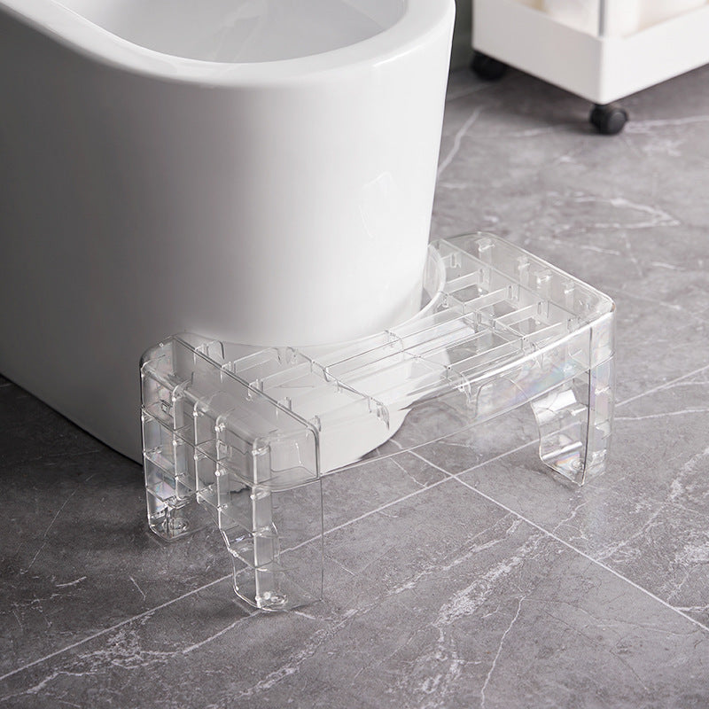 Transparent Toilet Stool | Non-slip Ergonomic Footrest