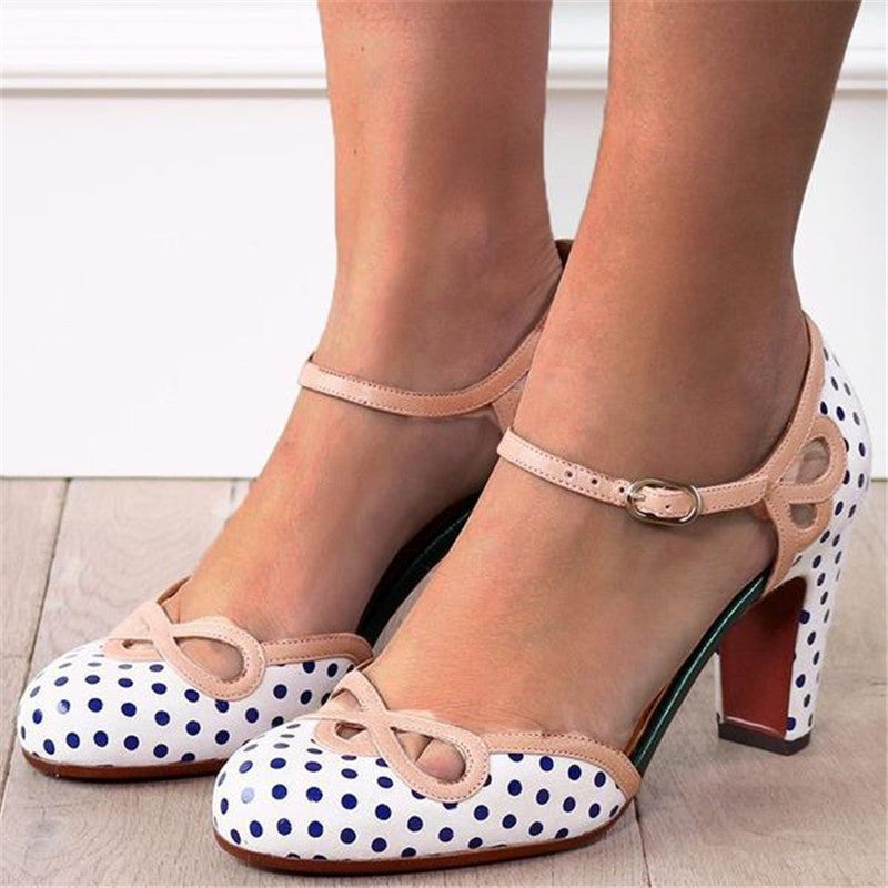 Women's Polka Dot Sandals | Elegant Dotted Summer Shoes