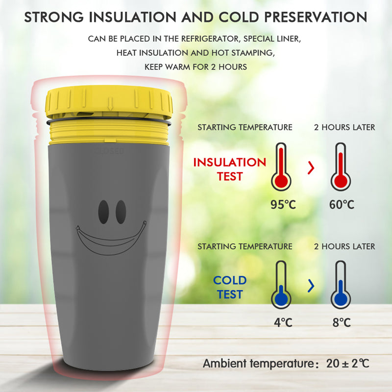 Isolier Trinkbecher To Go – Auslaufsicherer Reise Tumbler mit Strohhalm