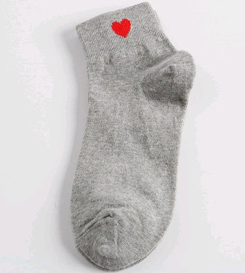 Women's Cotton Socks Heart Design | Cute Love Ankle Socks