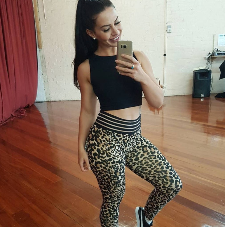 Leopard Leggings for Women | High Waist Fitness Leggings with Pockets