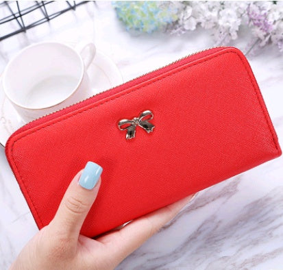 Women's Long Wallet | Phone Bag with Metal Bow
