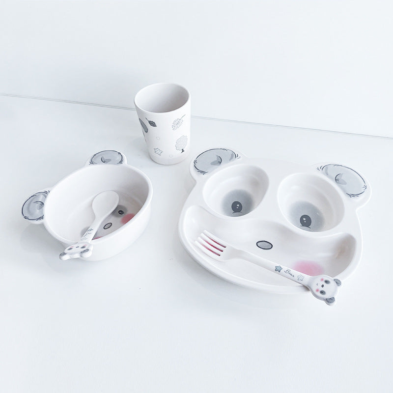 Kinder Teller Bambus Set | Nachhaltiges Baby Geschirr BPA frei