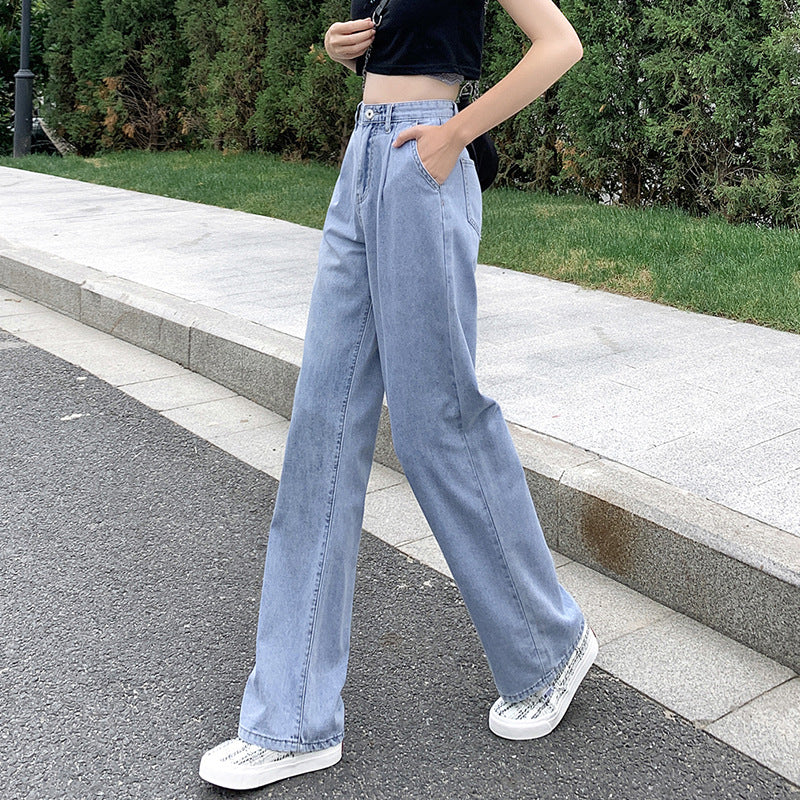 Women's High Waist Jeans | Elegant Loose Denim Pants