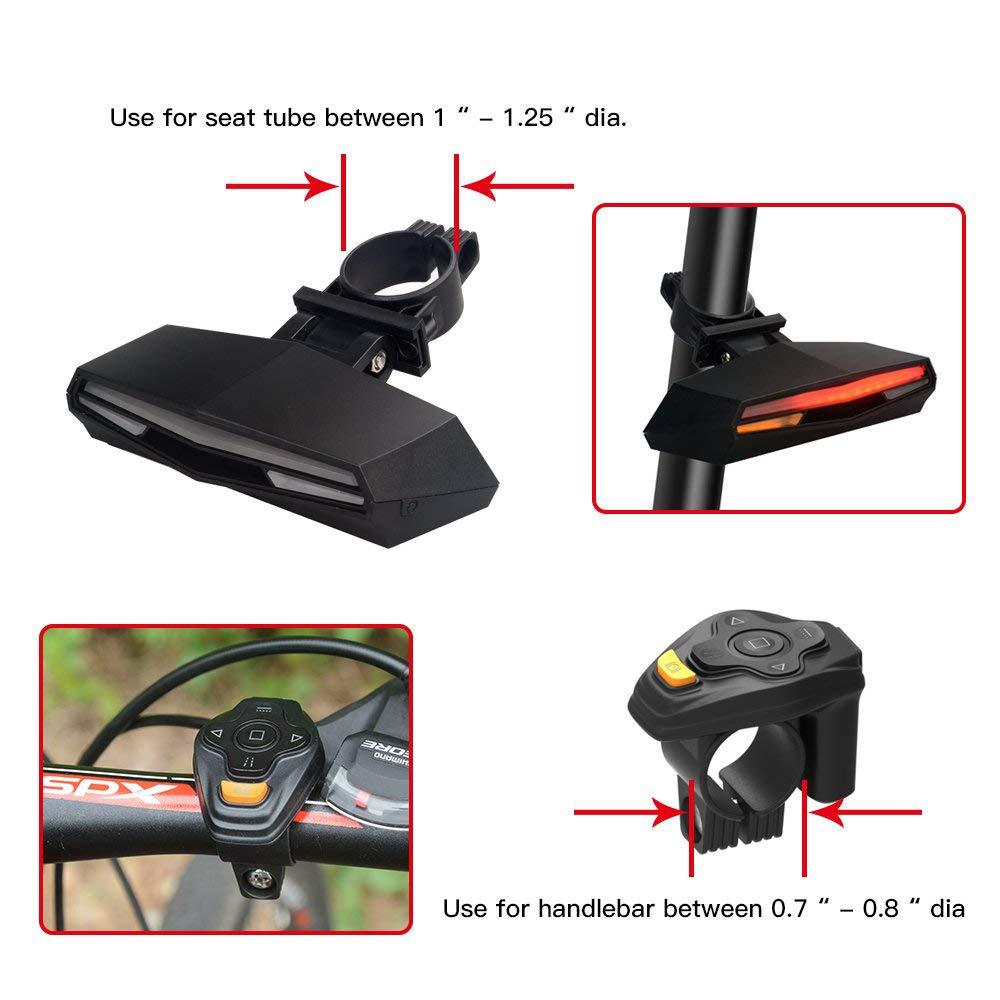 Smart LED Bike Taillight Wireless | USB Rechargeable Waterproof & Automatic