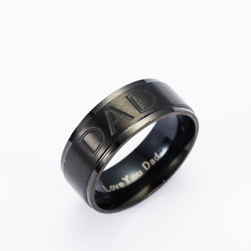 Personalisierter Monogrammring aus Titanstahl – Eleganter gravierter Ring