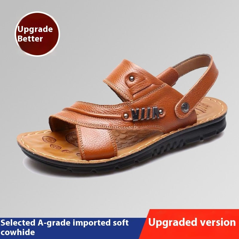 Men's Premium Genuine Leather Sandals Summer Comfort Shoes