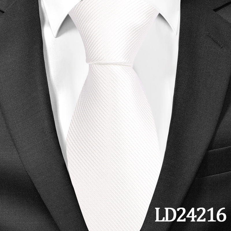 Men's Tie Set 6cm Striped Plain with Pin Elegant