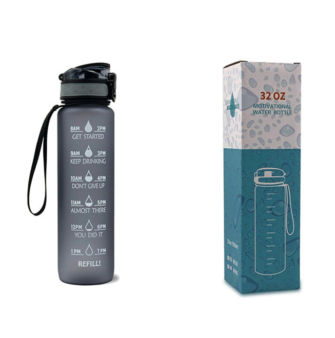 1L Tritan Trinkflasche mit Zeitmarkierung – Motivationsflasche