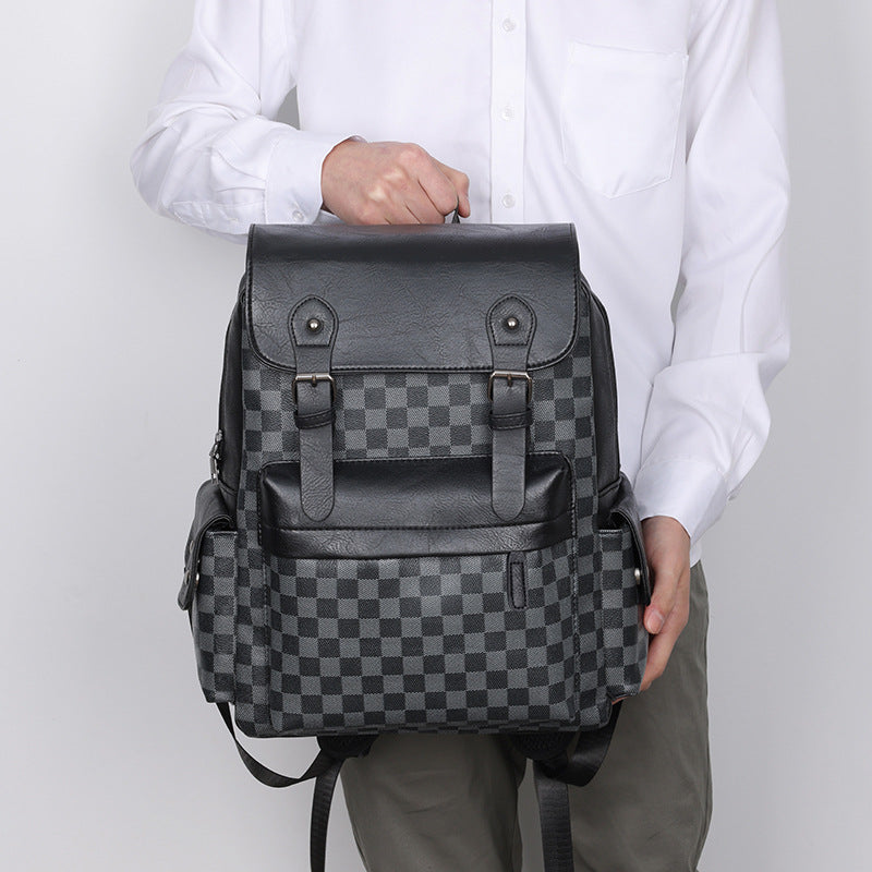 Checked Backpack Large | Travel Leisure | Stylish Backpack