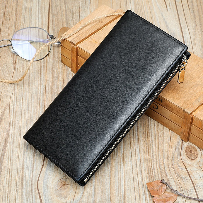 Premium Leder Geldbörse RFID | Reißverschluss | Herren Wallet