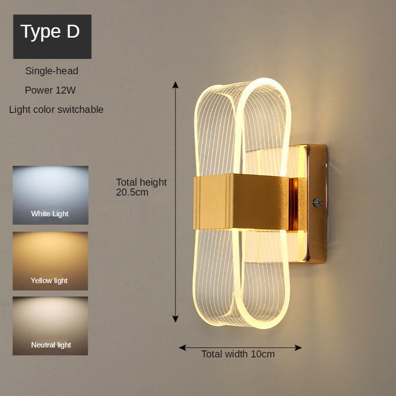 Gold Nordic Wall Light Luxury Design Living Room Lamp