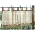 Crochet Bistro Curtain | Cotton Linen Vintage Rustic Kitchen