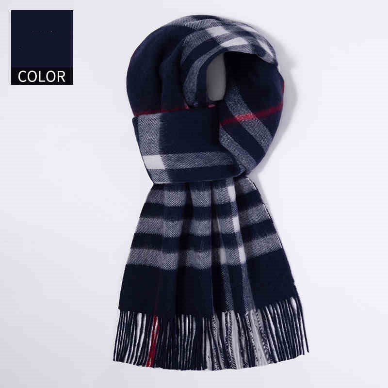 Men's Cashmere Scarf Winter Soft Warm Elegant Luxury
