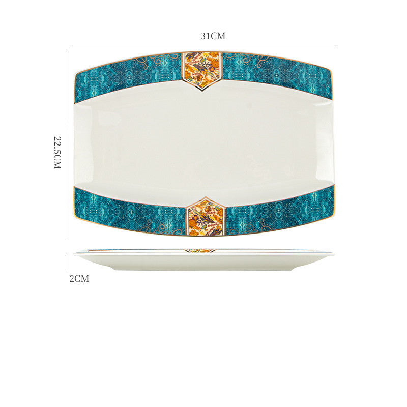Ceramic Steak Plate Porcelain | Elegant Dinner Plate Kitchen